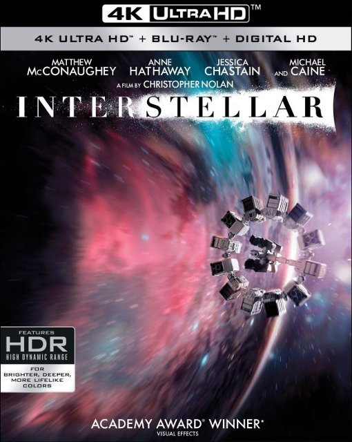 Front Standard. Interstellar [4K Ultra HD Blu-ray] [3 Discs] [2014].