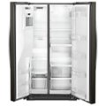 Angle. Whirlpool - 20.6 Cu. Ft. Side-by-Side Counter-Depth Refrigerator - Black Stainless Steel.