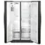 Angle. Whirlpool - 20.6 Cu. Ft. Side-by-Side Counter-Depth Refrigerator - Black Stainless Steel.