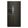 Whirlpool - 20.6 Cu. Ft. Side-by-Side Counter-Depth Refrigerator - Black Stainless Steel