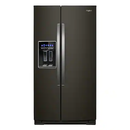 Whirlpool - 21 Cu. Ft. Side-by-Side Counter-Depth Refrigerator - Black Stainless Steel