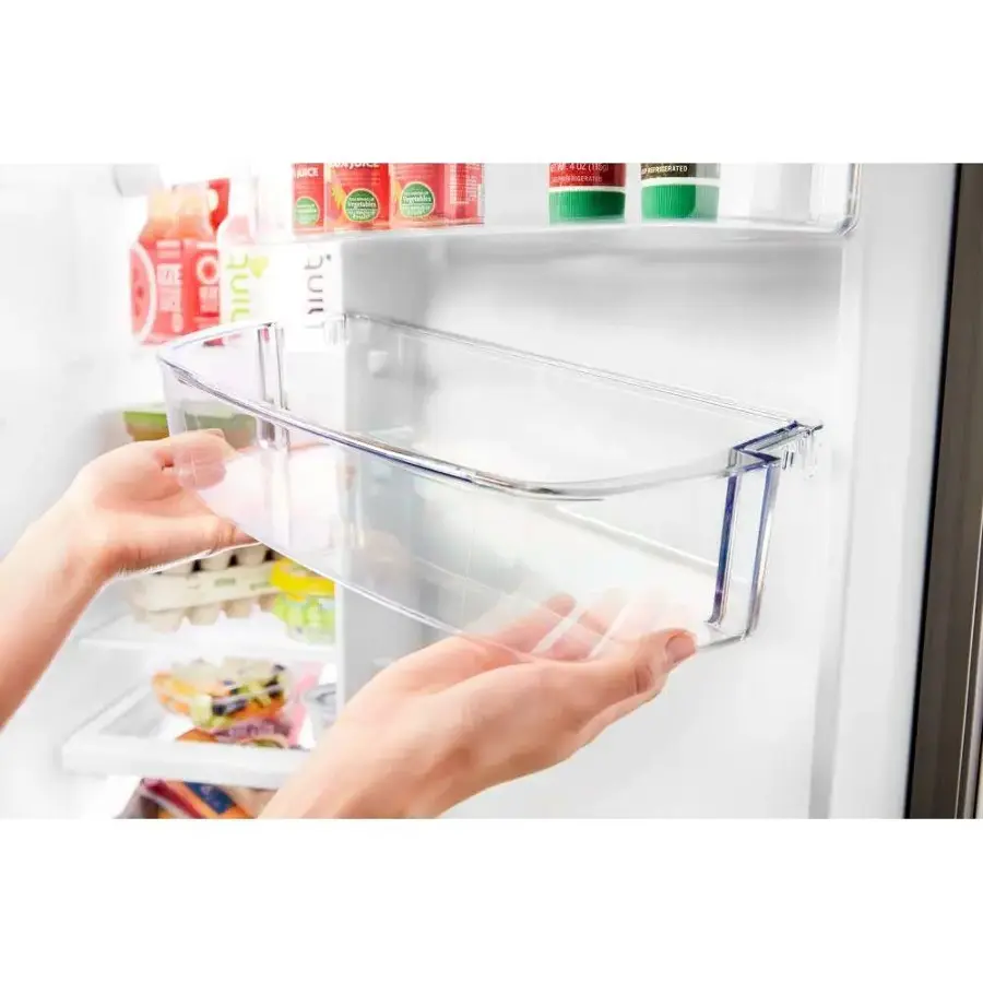 Alt View 14. Whirlpool - 20.6 Cu. Ft. Side-by-Side Counter-Depth Refrigerator - Black Stainless Steel.