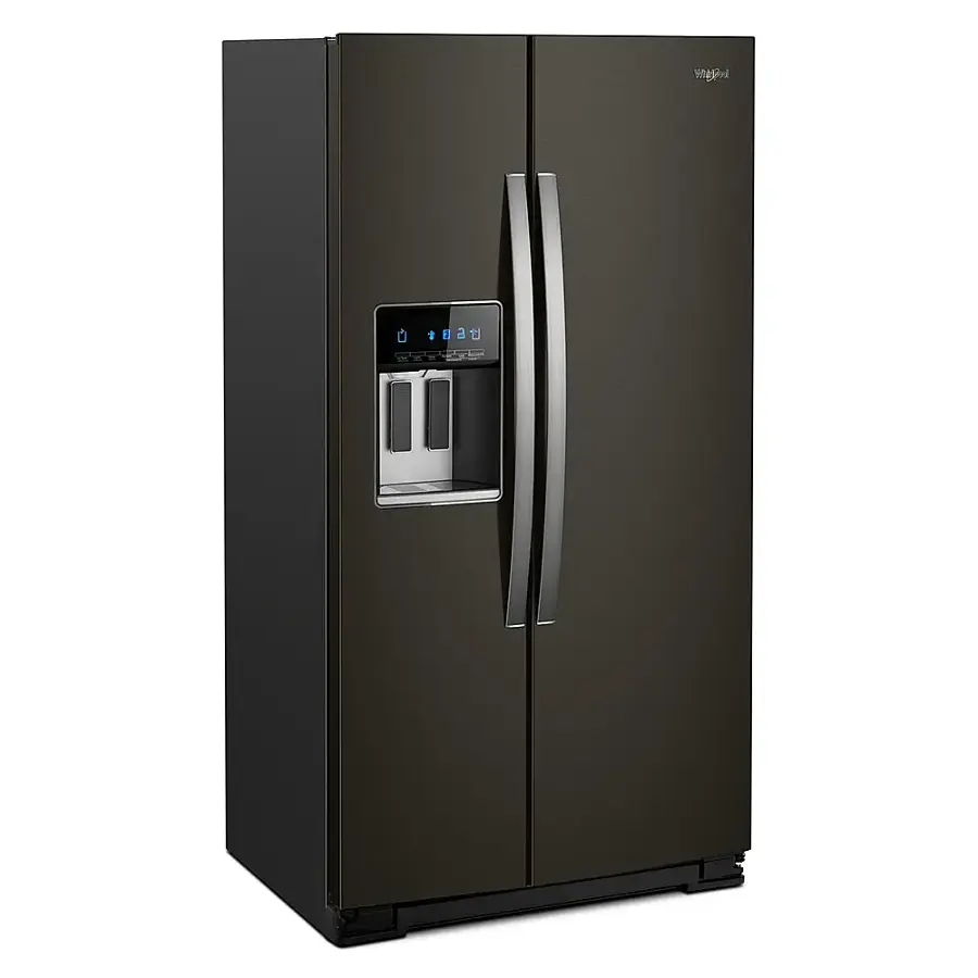 Alt View 3. Whirlpool - 20.6 Cu. Ft. Side-by-Side Counter-Depth Refrigerator - Black Stainless Steel.