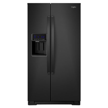 Whirlpool - 20.6 Cu. Ft. Side-by-Side Counter-Depth Refrigerator - Black