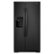 Front. Whirlpool - 20.6 Cu. Ft. Side-by-Side Counter-Depth Refrigerator - Black.