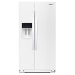 Whirlpool 20.6 Cu. Ft. Side-by-Side Counter-Depth Refrigerator White ...