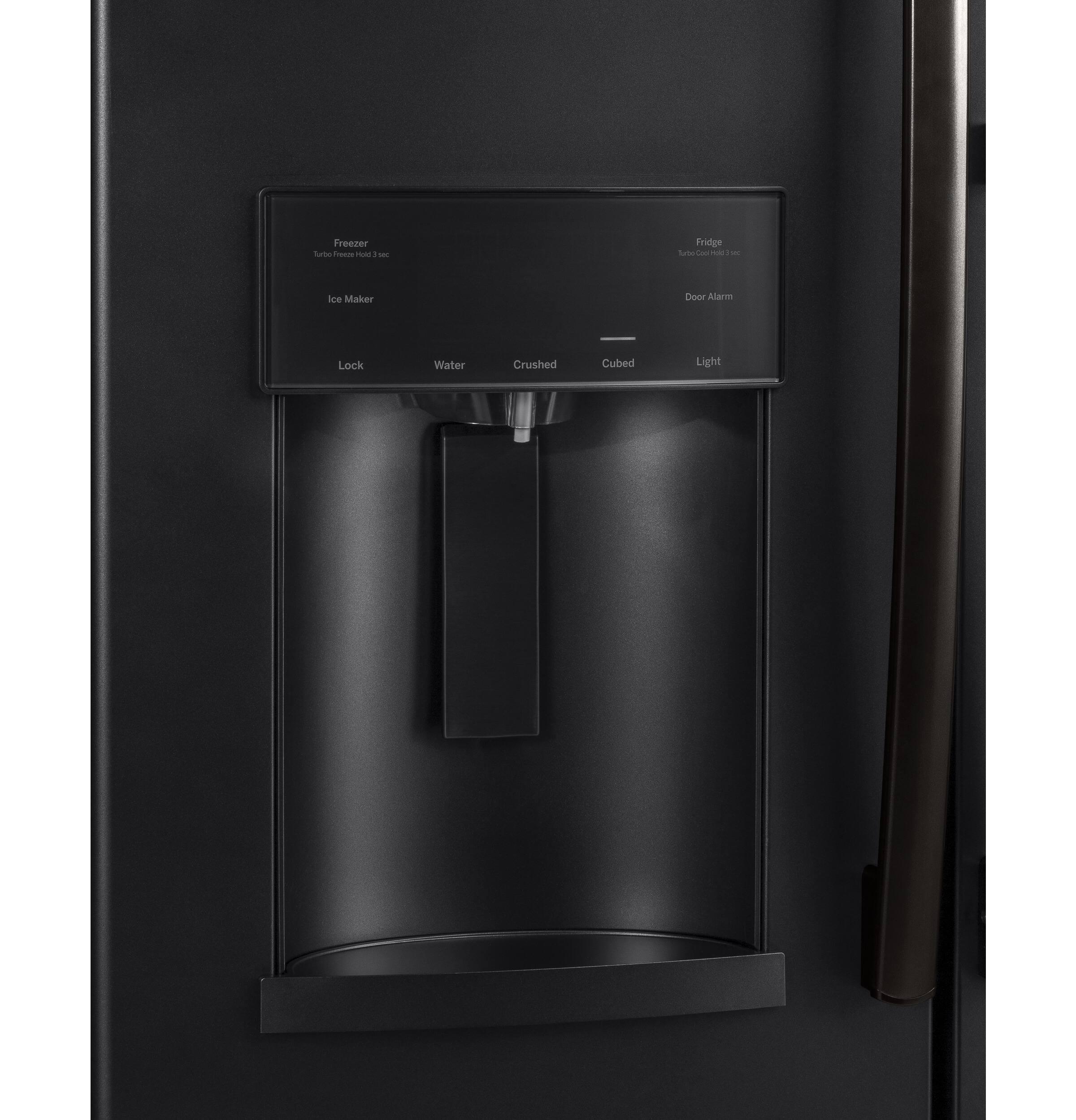 Alt View 14. GE - 27.7 Cu. Ft. French Door Refrigerator - Fingerprint resistant black slate.