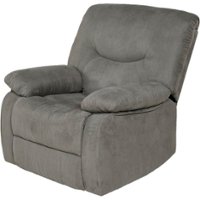 Relaxzen - Rocker Recliner Chair - Gray - Front_Zoom