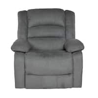 Relaxzen - Rocker Recliner with Massage, Heat and Dual USB - Gray - Front_Zoom