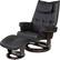 Left. Relaxzen - Massage Recliner with Lumbar Heat and Ottoman - Black.