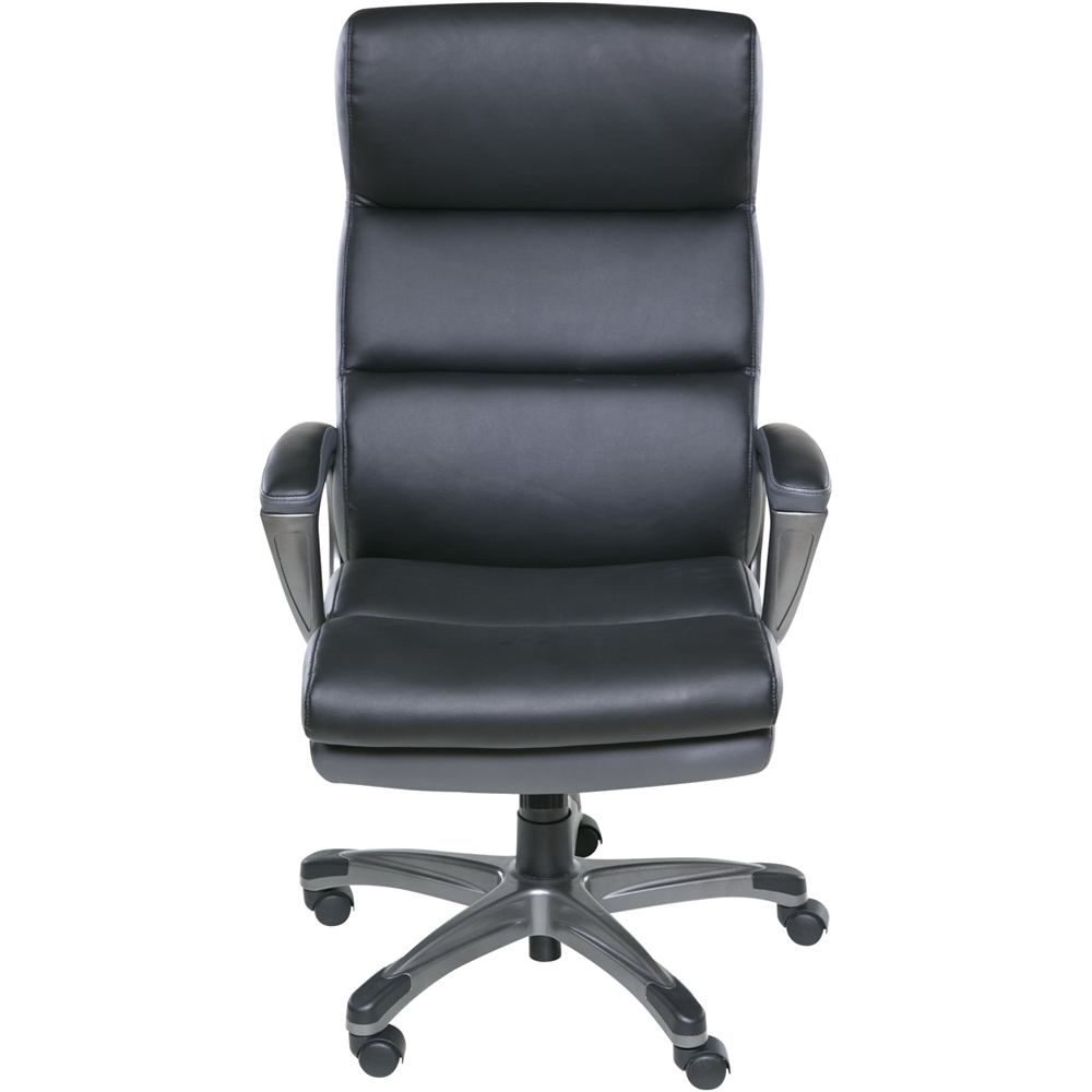 Best Buy: OneSpace Presidential Polyurethane Leather Executive Chair  Gray/black 60-583005