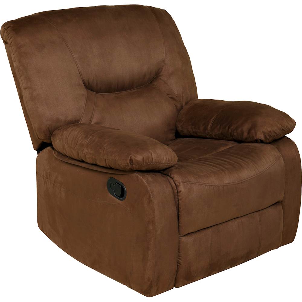 Angle View: Relaxzen - Rocker Recliner Chair - Brown
