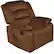 Angle. Relaxzen - Rocker Recliner with Massage, Heat and Dual USB - Brown.