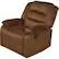 Left. Relaxzen - Rocker Recliner with Massage, Heat and Dual USB - Brown.