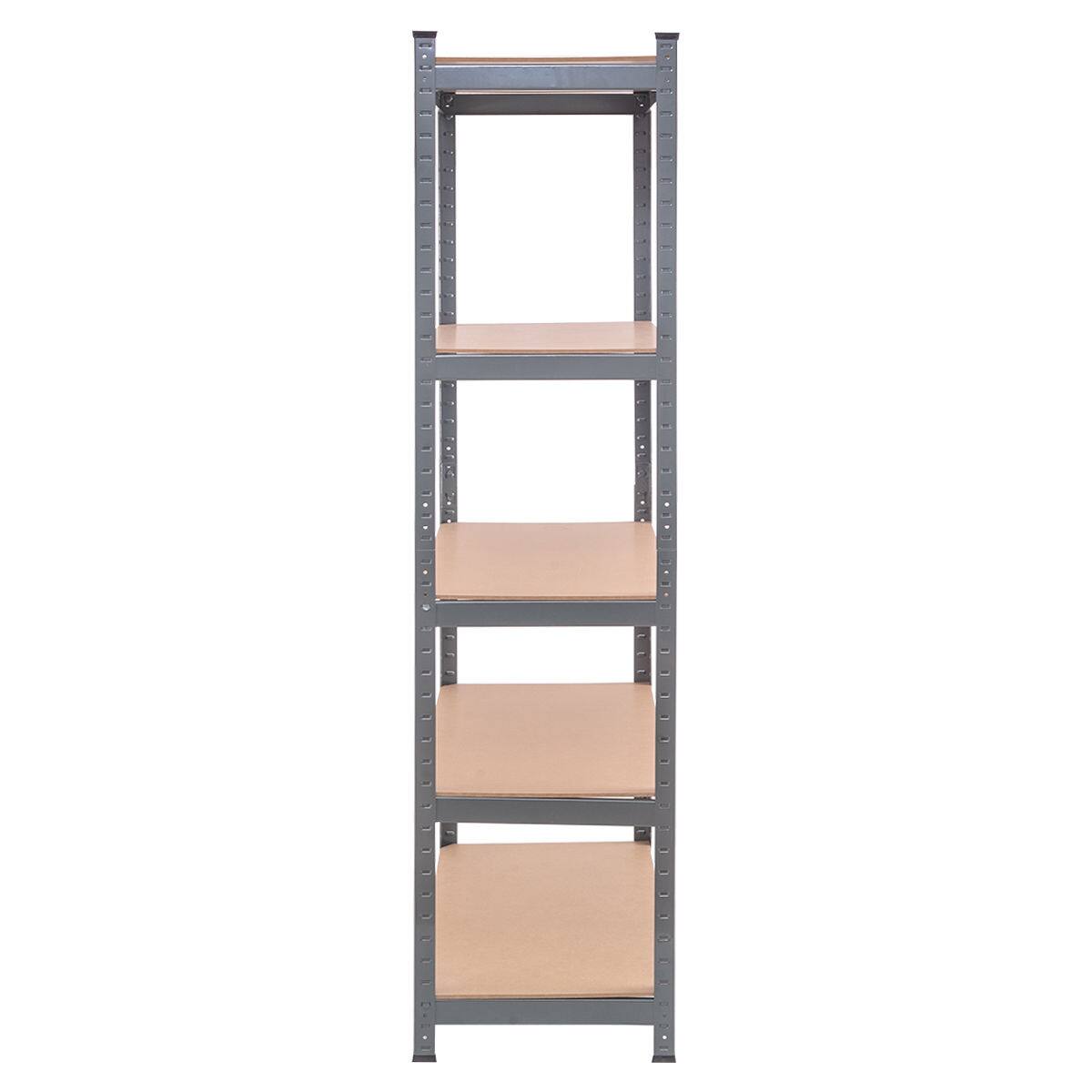 Alt View 7. Gymax - Gymax 5-tier 72'' Steel Garage Shelf Metal Storage Adjustable Unit - Brown.