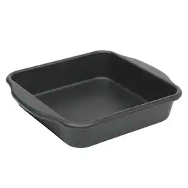 Oster - Teston Platinum Collection 8 Inch Nonstick Carbon Steel Square Cake Pan - Matte Black