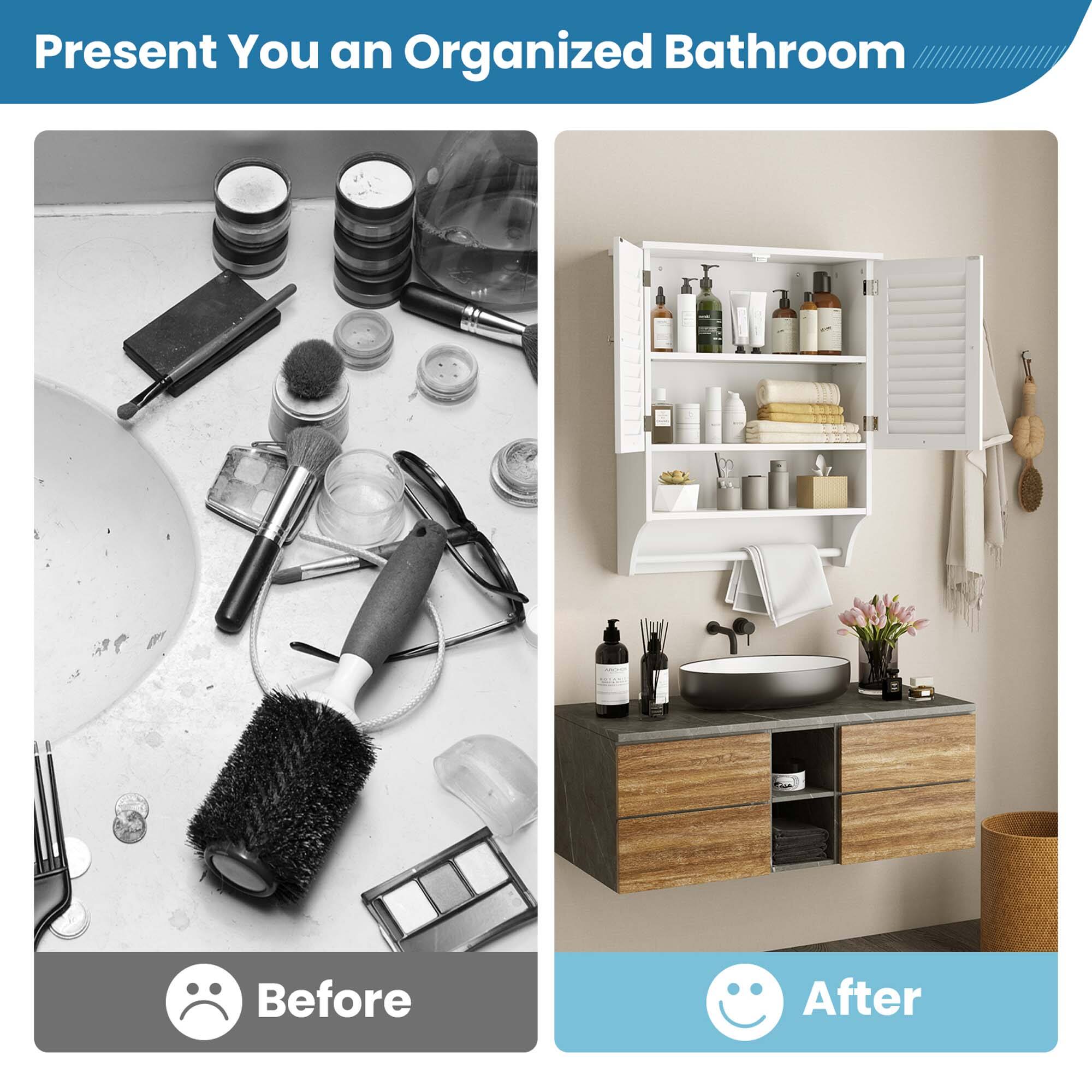Present You an Organized Bathroom

Before

After