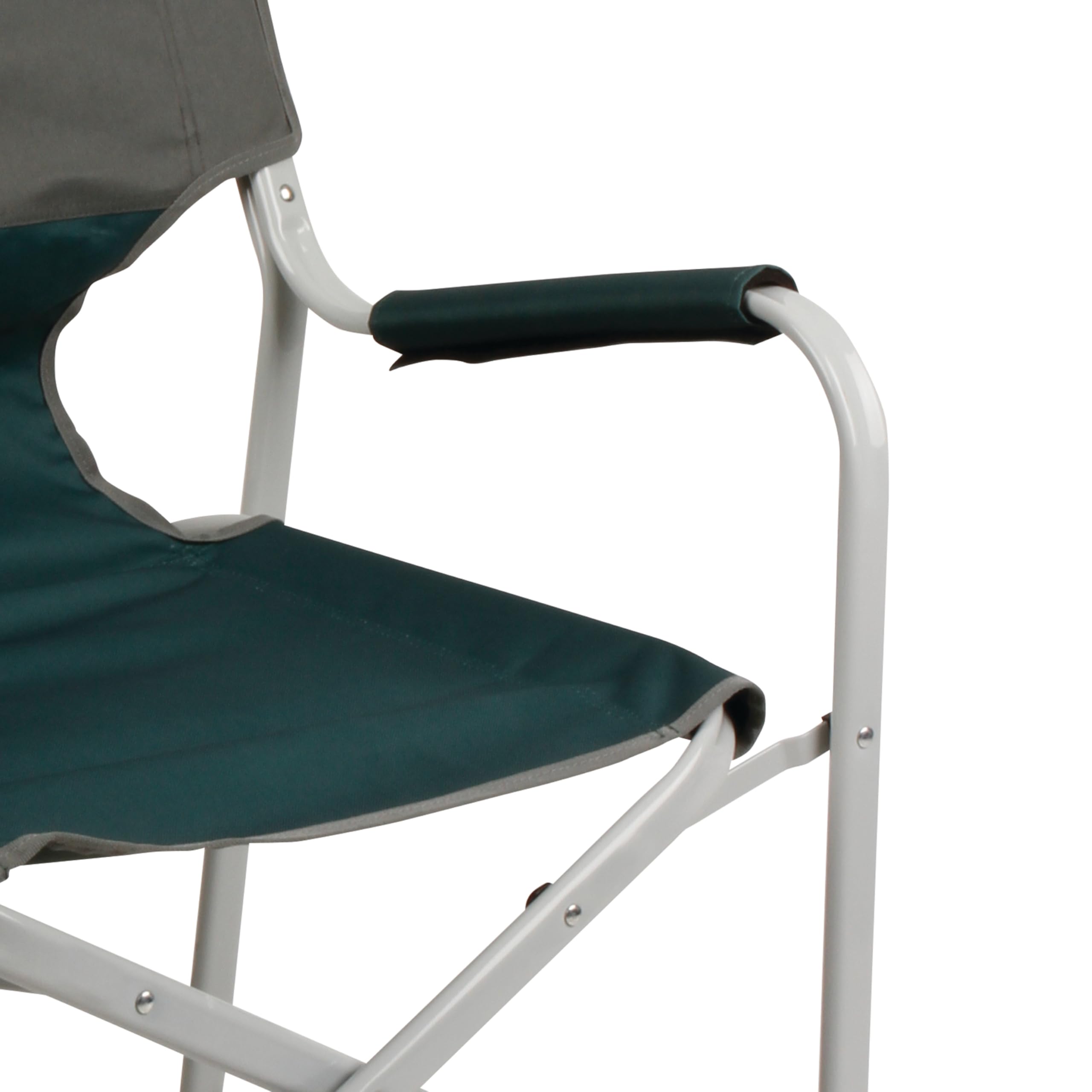 Left. JETRANSPORT - Outpost Elite Folding Camping Chair With Side Table & Cup Holder Weather-resistant Portable Arm Rests - Default.