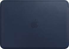 Front. Apple - Leather Sleeve for 12-Inch MacBook - Midnight Blue.