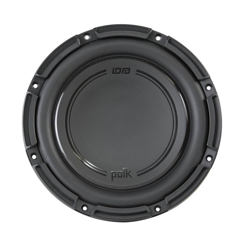 Front. Polk Audio - DB+ 10" Single-Voice-Coil Subwoofer - Black.