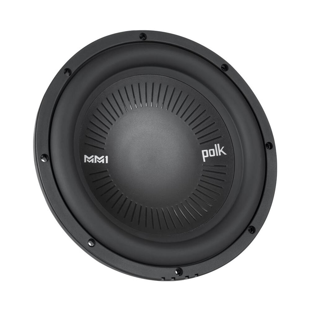 Left. Polk Audio - MM1 Series 10" Single-Voice-Coil 4-Ohm Subwoofer - Black.