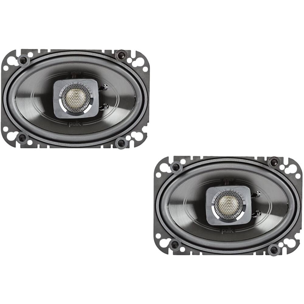 Alt View 11. Polk Audio - 4" x 6" 2-Way Marine Speakers with Polypropylene Cones (Pair) - Black.