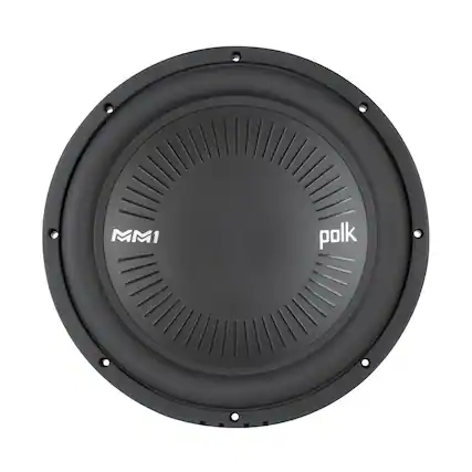 Front. Polk Audio - MM1 Series 12" Single-Voice-Coil 4-Ohm Subwoofer - Black.