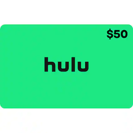 Front. Hulu - $50 Gift Card.