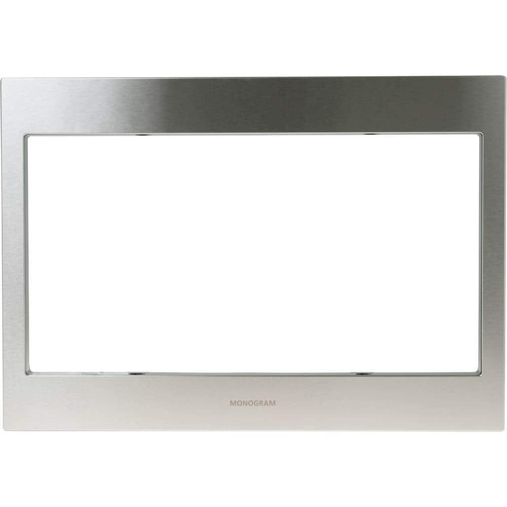 27" Trim Kit for Select Monogram Microwaves - Stainless Steel - Front_Zoom