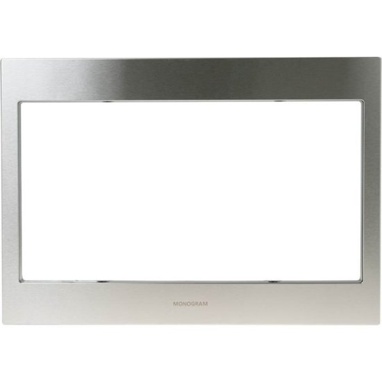 Front Zoom. 27" Trim Kit for Select Monogram Microwaves - Stainless Steel.