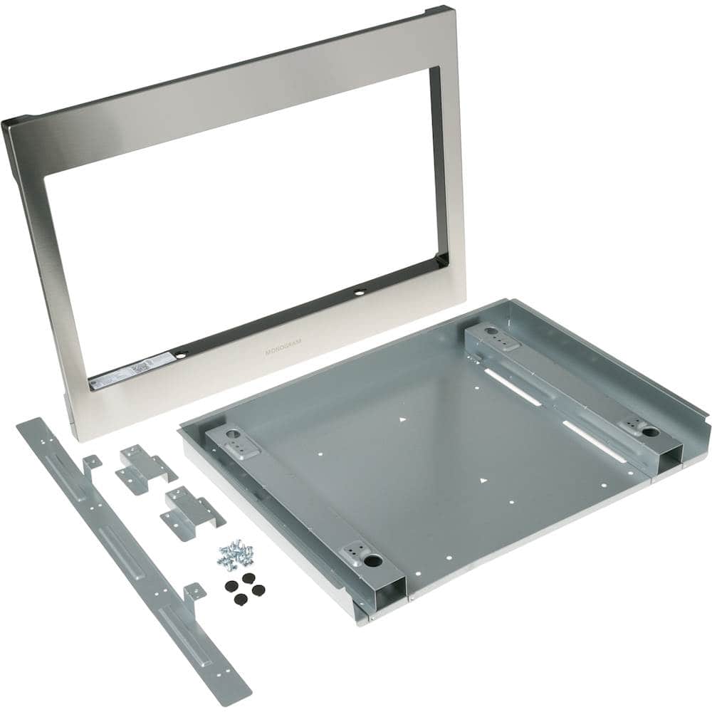 Front. Monogram - 30" Trim Kit for Select Microwaves - Stainless Steel.