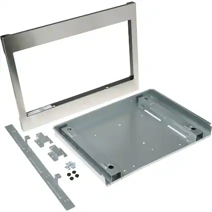 Front. Monogram - 30" Trim Kit for Select Microwaves - Stainless Steel.