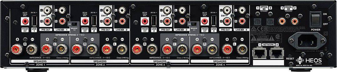Back. Denon - Heos 480W 8.0-Ch. Amplifier - Black.