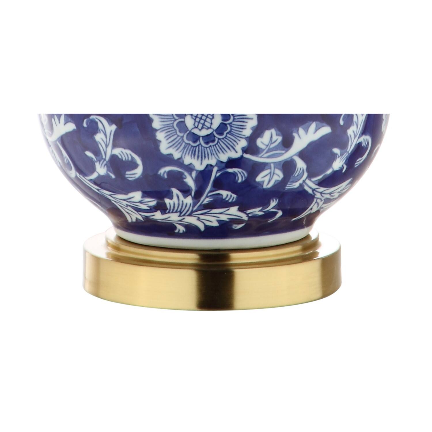 Alt View 7. Jonathan Y - Lee 27" Ceramic Chinoiserie LED Table Lamp, Blue/White - Blue/White.