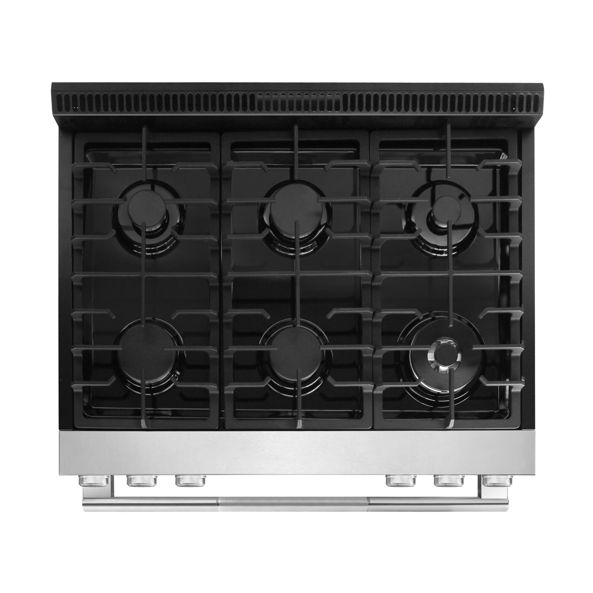 Alt View 7. COSMO - COS-RGS366SS 36 in. Stellar Collection 5.8 cu. ft. Gas Range, 6 Burners, Convection Oven, Cast Iron Grates - Stainless Steel.