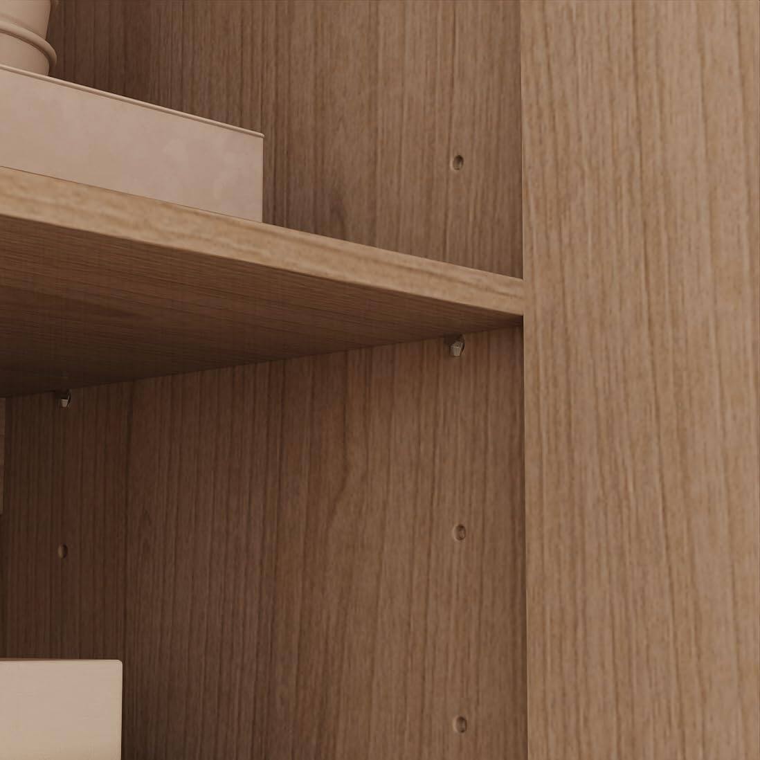 Alt View 5. Acekool - Kitchen Storage Cabinet Fluted Cabinet with Storage Buffet Sideboard for Dining Room, Bathroom, Entryway - Off-white.