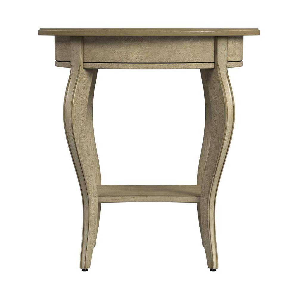 Back. Butler Specialty - Jeanette Oval Wood Side Table - Beige.