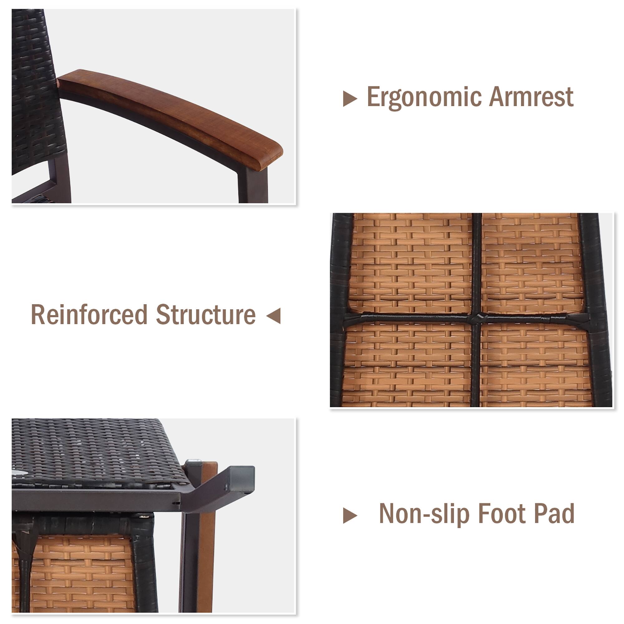 Ergonomic Armrest  
Reinforced Structure  
Non-slip Foot Pad