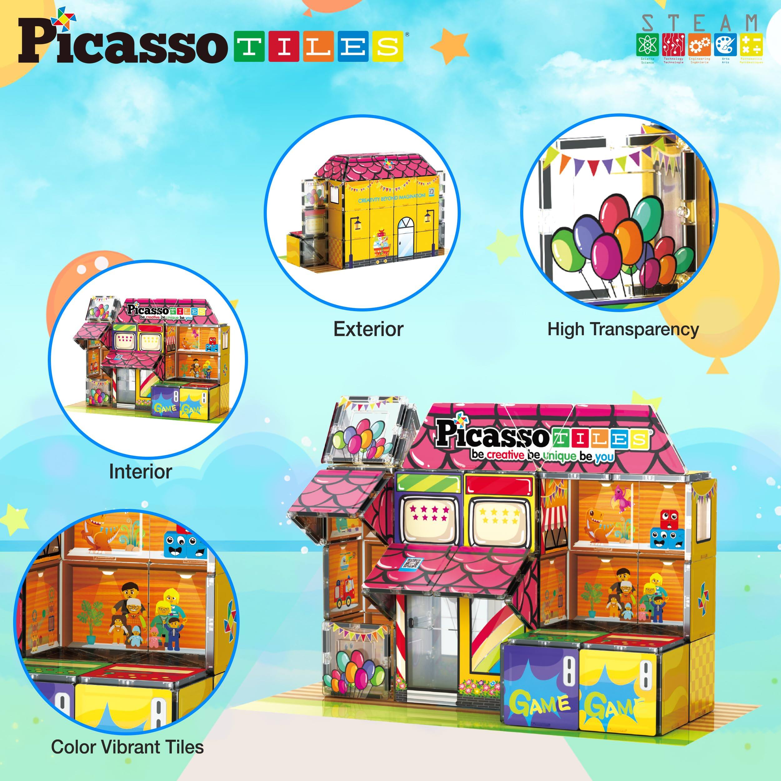 Picasso TILES

- Exterior
- High Transparency
- Interior
- Color Vibrant Tiles

be creative be unique be you

STEAM

GAME GAN
