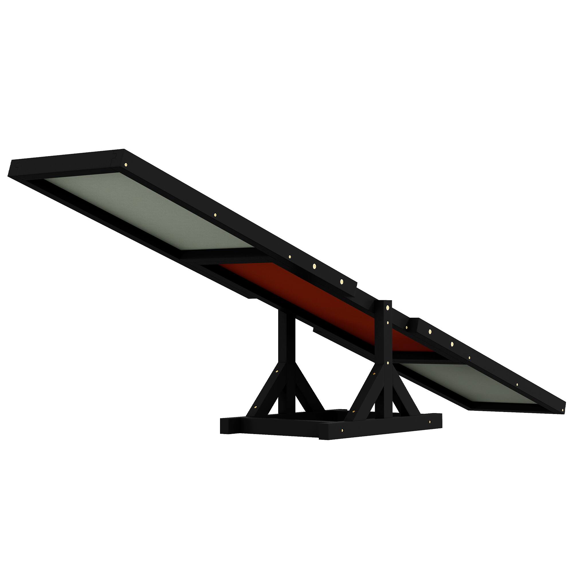 Alt View 5. Pawhut - Wooden Dog Agility Seesaw, Training Exercise, Platform Equipment, Weather Resistant, 71" L x 12" W x 12" H - Black.