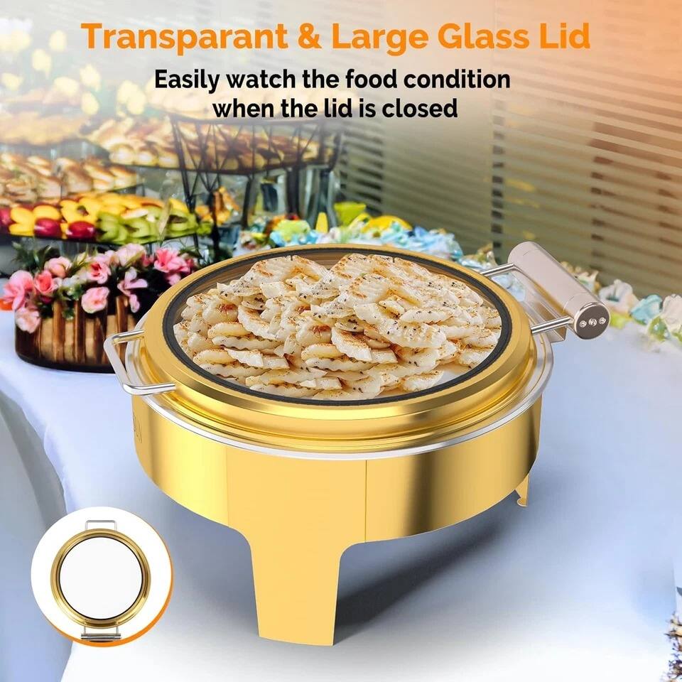 Transparent & Large Glass Lid  
Easily watch the food condition when the lid is closed