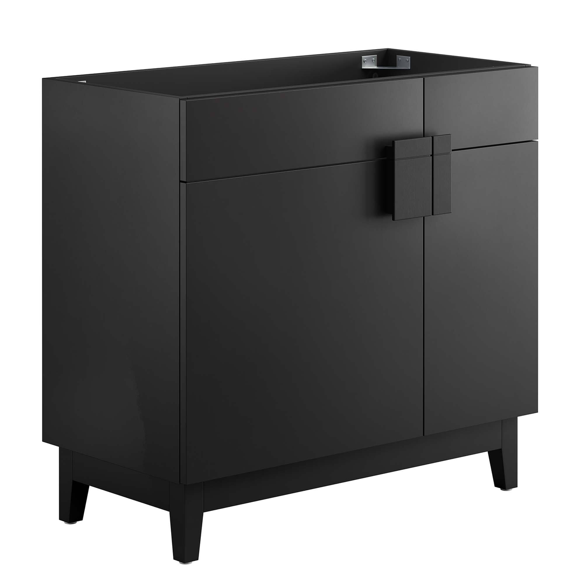Angle. Modway - Miles Bathroom Cabinet Basin Not Included by Modway - Black.