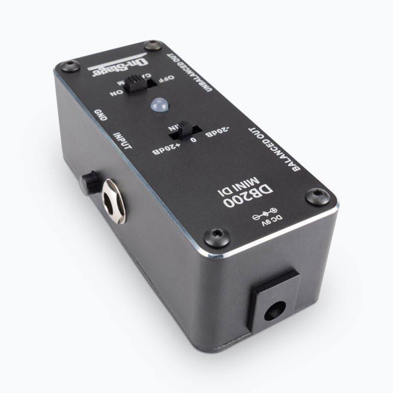 OUT On-Stage C OFF UNBALANCED W NO GND NI -20dB OUT INPUT O +20dB BALANCED DI MINI DB200 DC8A 8 DC