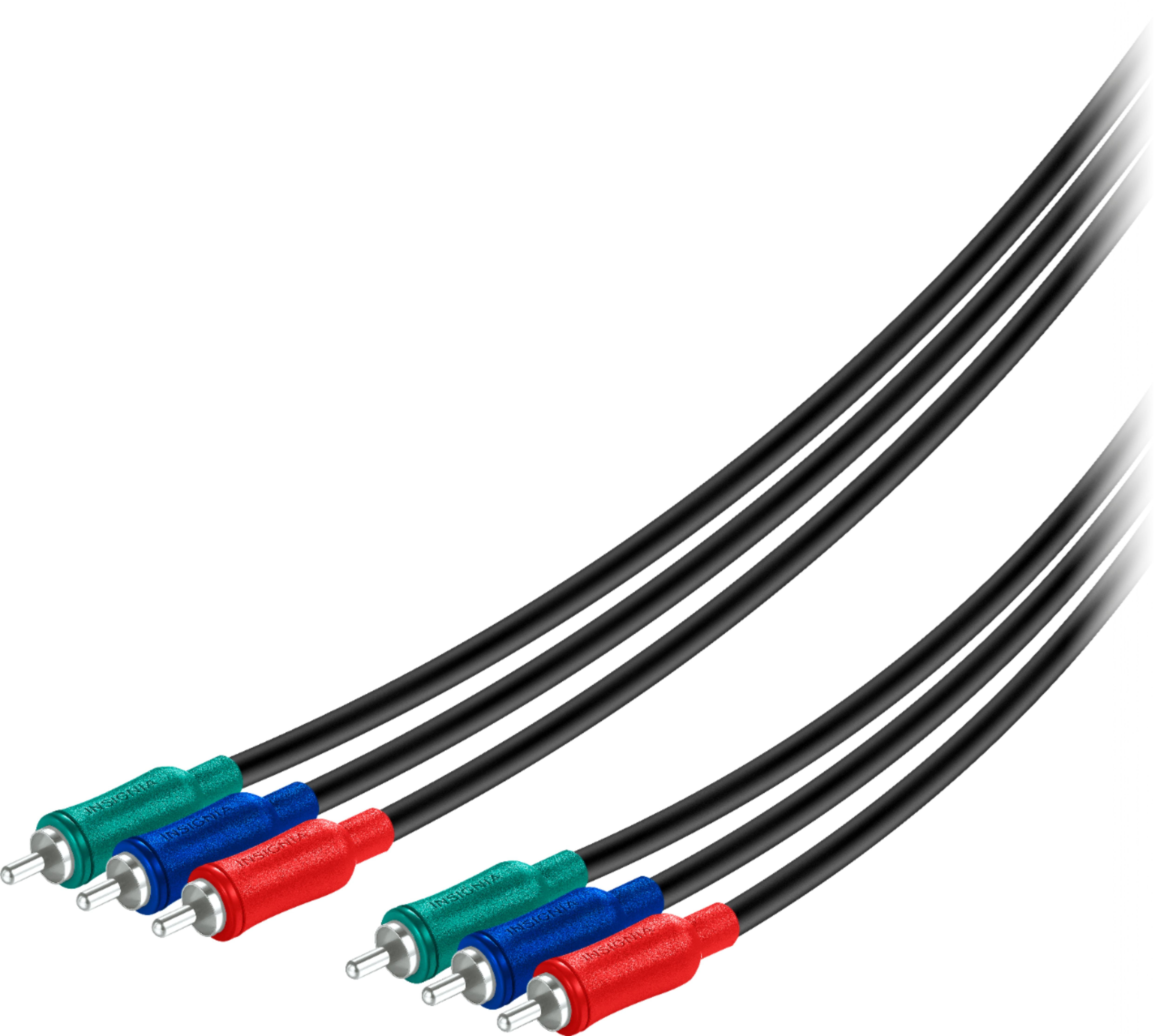 Angle View: Insignia™ - 6' Component Video Cable - Black