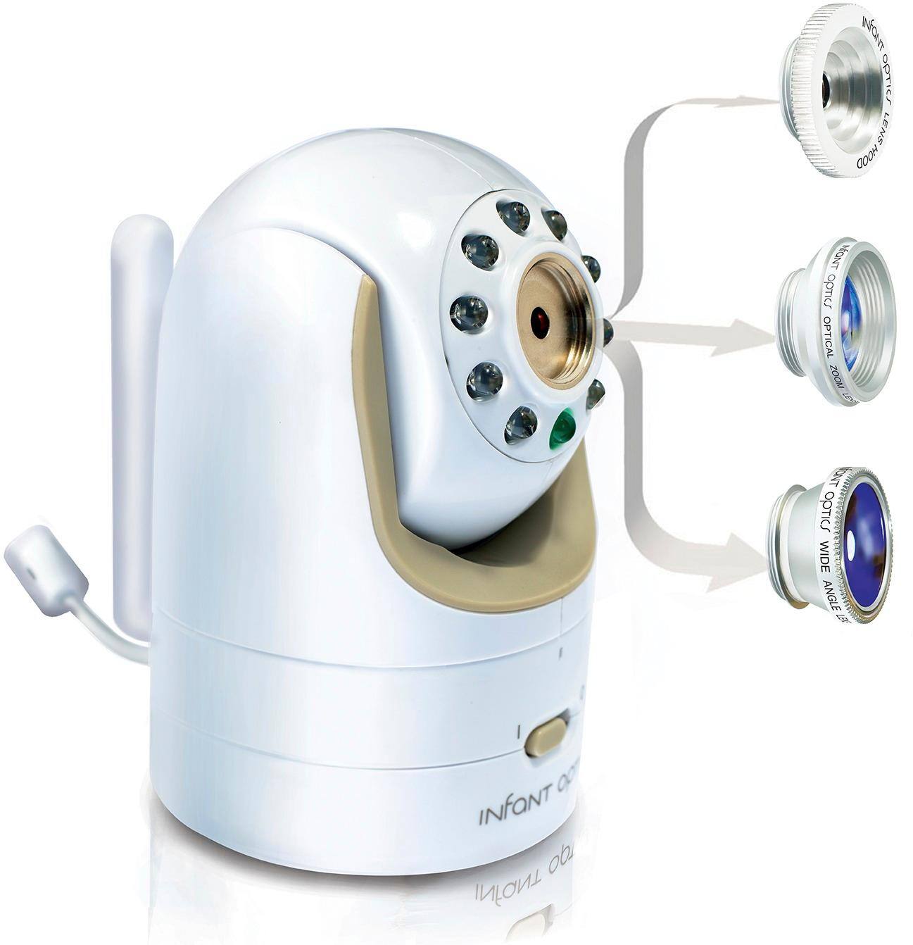 Alt View 12. Infant Optics - Video Baby Monitor with 3.5" Screen - Gold/White.