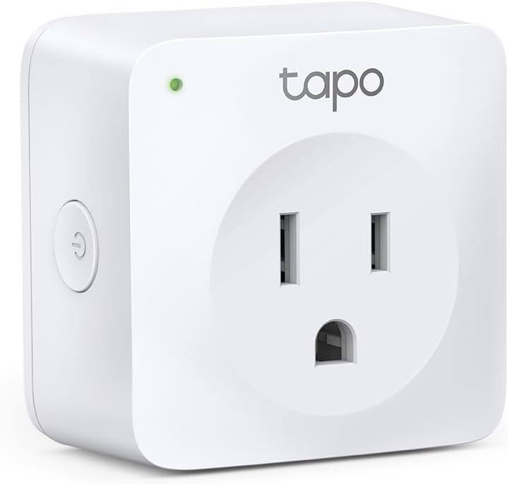 Front. MOSZAR LLC - Tapo Smart Plug Mini – Wi-Fi Outlet, Works with Alexa & Google, Remote Control.