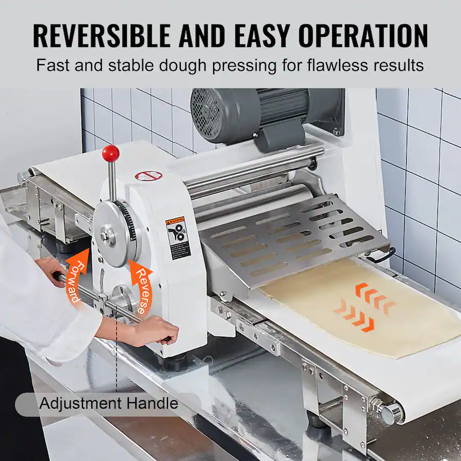 Fast Forward Machine VEVOR Commercial Dough Sheeter Machine, 19.7 Inch Reversible Puff ...