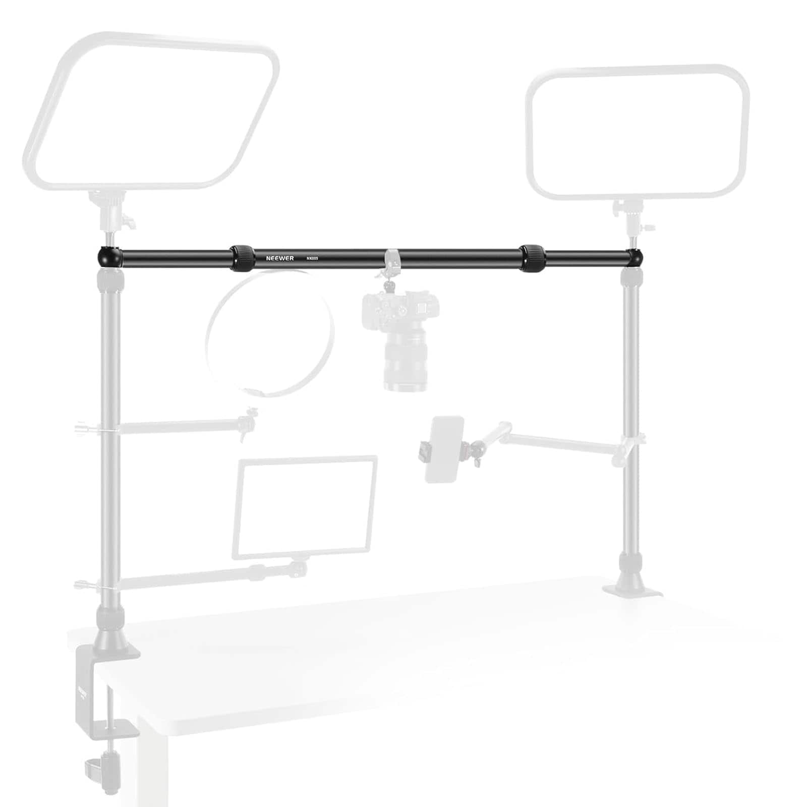 Neewer - Horizontal Boom Arm for NK002 & NK003 Overhead Mount, 2.8-4.9ft, NK009