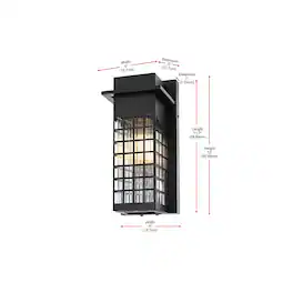 Elegant Lighting - Palmer 7 inch Outdoor Pendant - Black