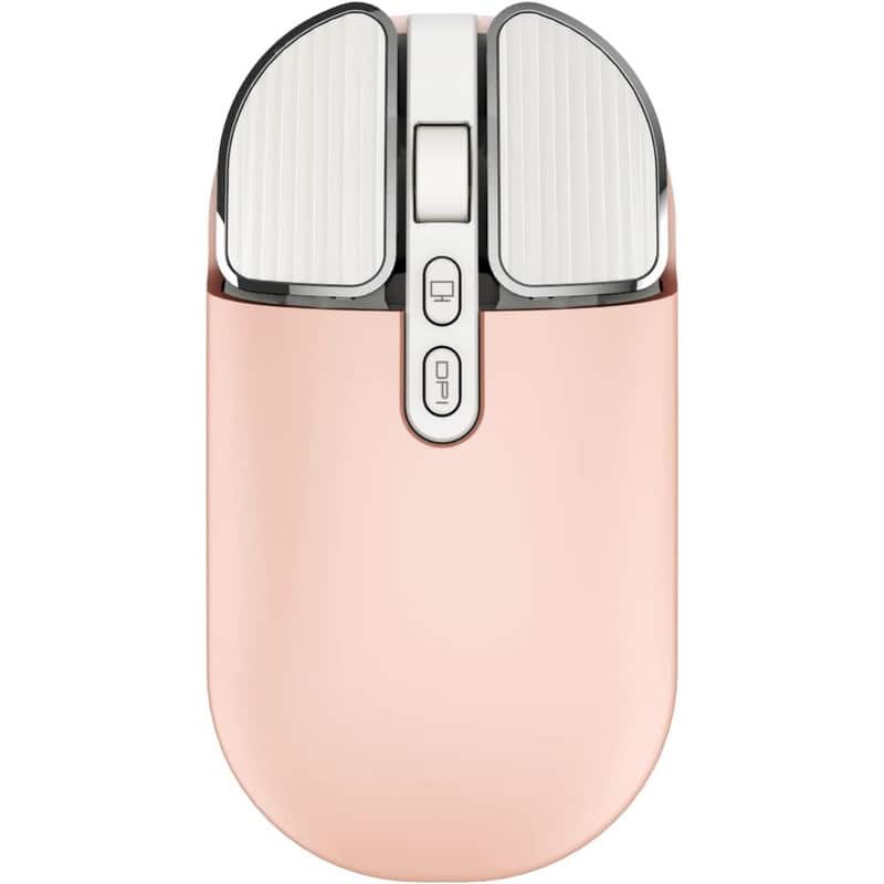 SKRAN - Simple Design Easy Use Cute Wireless Mouse, 2.4G/Bluetooth, Silent Click, 60-Day Battery for Office Library Students - Wireless - Pink